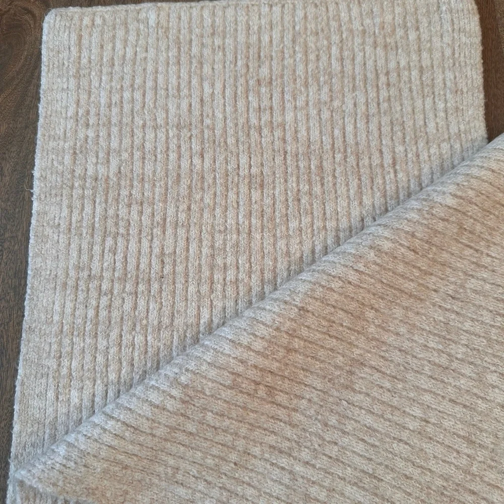 NWOT Madewell Cotton-Blend Scarf in Winter White - Picture 6 of 7